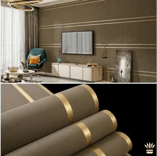 Papel de Parede Clean Royal Autoadesivo com Listras Verticais Luxo Sutil e Elegância