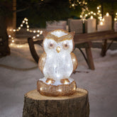 Figura de Natal ao ar livre de coruja de 24cm