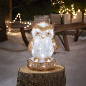 Figura de Natal ao ar livre de coruja de 24cm